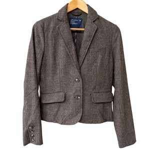 American Eagle Outfitters Womens Wool Blend Herringbone Blazer | Size M | EUC